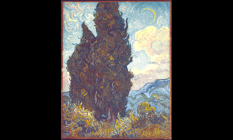 Cypresses, stock renderer